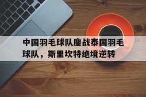 华体会-中国羽毛球队鏖战泰国羽毛球队，斯里坎特绝境逆转的简单介绍